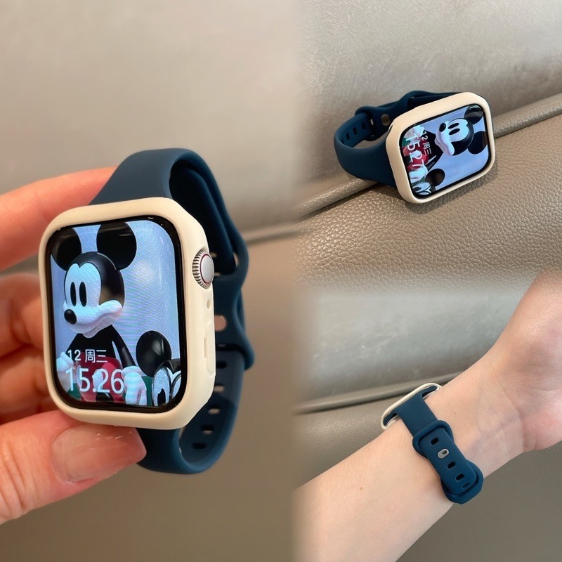 Remen od silikona za Apple Watch Series 10, jednobojne boje, udoban, tanak oblik, kompatibilan sa veličinama 38/40/41/42 mm i 42/44/45/46 mm, model iwatch987SE