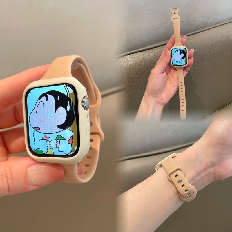 Remen od silikona za Apple Watch Series 10, jednobojne boje, udoban, tanak oblik, kompatibilan sa veličinama 38/40/41/42 mm i 42/44/45/46 mm, model iwatch987SE