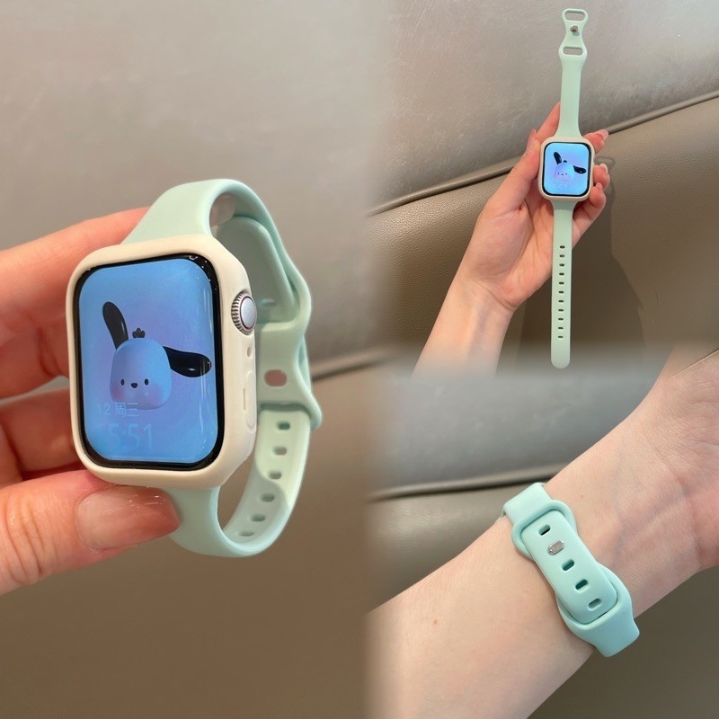 Remen od silikona za Apple Watch Series 10, jednobojne boje, udoban, tanak oblik, kompatibilan sa veličinama 38/40/41/42 mm i 42/44/45/46 mm, model iwatch987SE