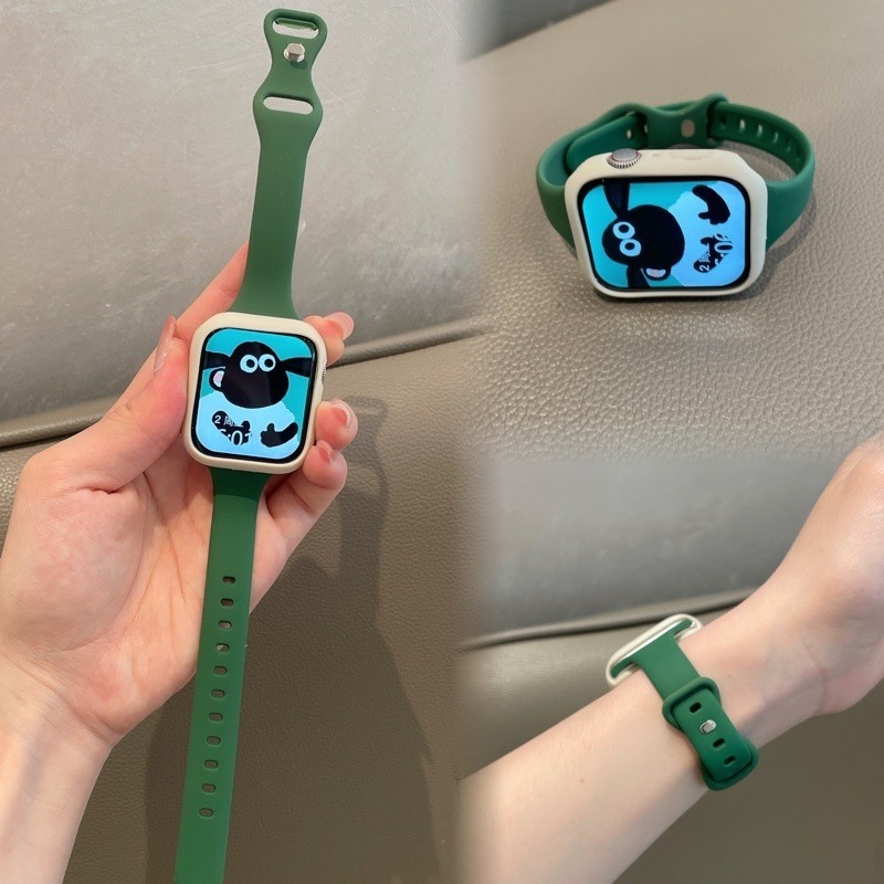 Remen od silikona za Apple Watch Series 10, jednobojne boje, udoban, tanak oblik, kompatibilan sa veličinama 38/40/41/42 mm i 42/44/45/46 mm, model iwatch987SE