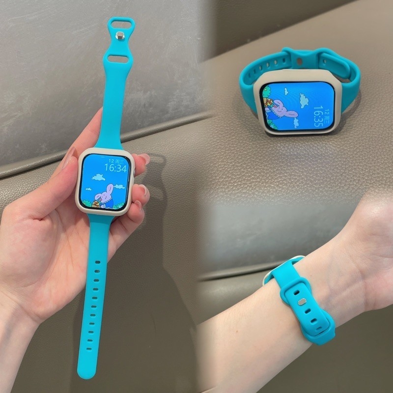 Remen od silikona za Apple Watch Series 10, jednobojne boje, udoban, tanak oblik, kompatibilan sa veličinama 38/40/41/42 mm i 42/44/45/46 mm, model iwatch987SE