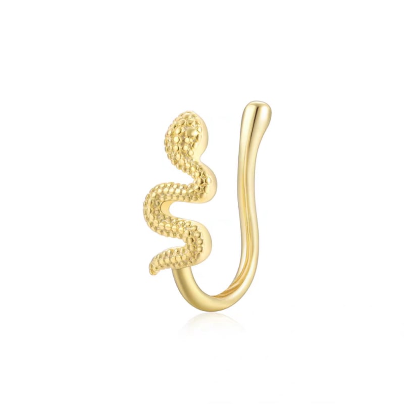 Bijuterii nazale din argint S925, design geometric în formă de picătură, placare electrolitică, unisex