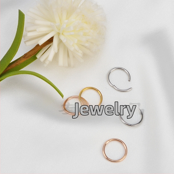 Inel pentru nas – Aliaj de titan F136 – Formă geometrică – Făcut manual – Unisex, stil simplu