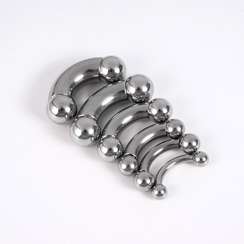 Inel banana îndoit din oțel inoxidabil, în formă U, lucios și electroplatat – bijuterii piercing