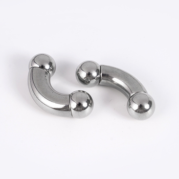 Inel banana îndoit din oțel inoxidabil, în formă U, lucios și electroplatat – bijuterii piercing