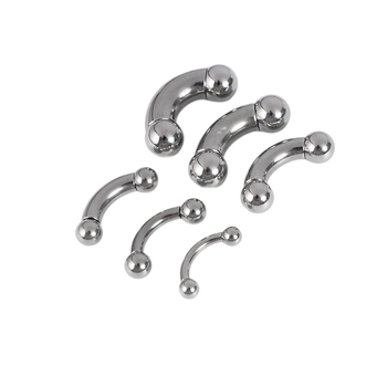 Inel banana îndoit din oțel inoxidabil, în formă U, lucios și electroplatat – bijuterii piercing