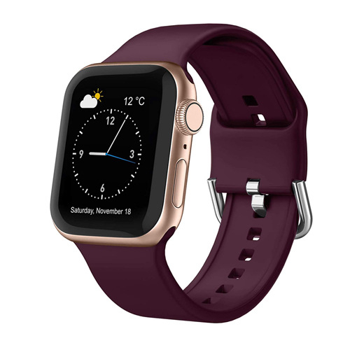 Λουρί Apple Watch από σιλικόνη, με ευθύ σύνδεσμο, 28 γρ., συμβατό με Apple Watch Series 6 και SE, κυκλοφόρησε το 2021