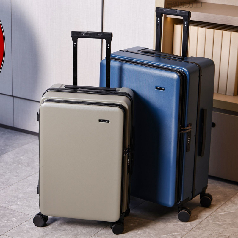 Μεγάλης χωρητικότητας αποσκευή, unisex, με μπροστινό άνοιγμα, φερμουάρ, PET+PE περίβλημα