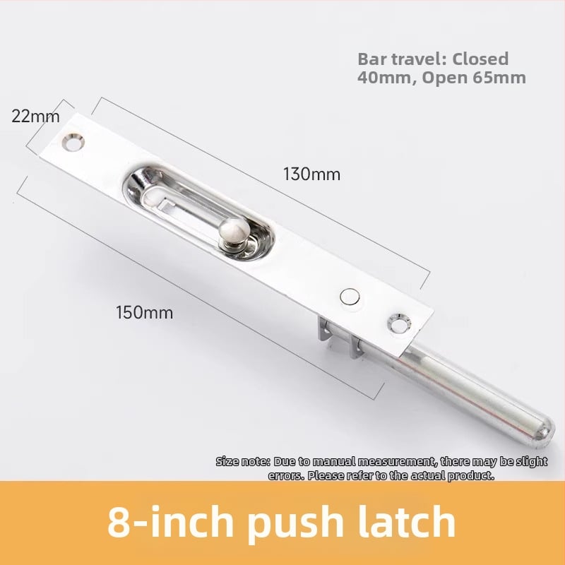 Nerezová oceľová západka na dvere – Typ A, Model: Latch, Povrchová úprava: drôtovo ťahaná, Štýl: moderný minimalistický