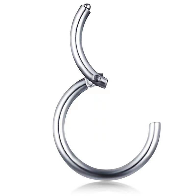 Inel pentru buze și nas din oțel inoxidabil 316, inel închis fără cusur, bijuterii piercing, electroplacat