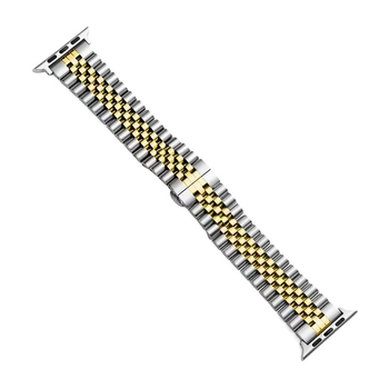 Nerūdijančio plieno laikrodžio dirželis su drugeliu sagtimi, suderinamas su Apple Watch Series 9, Huawei ir Samsung, jungties plotis 14/20/22 mm