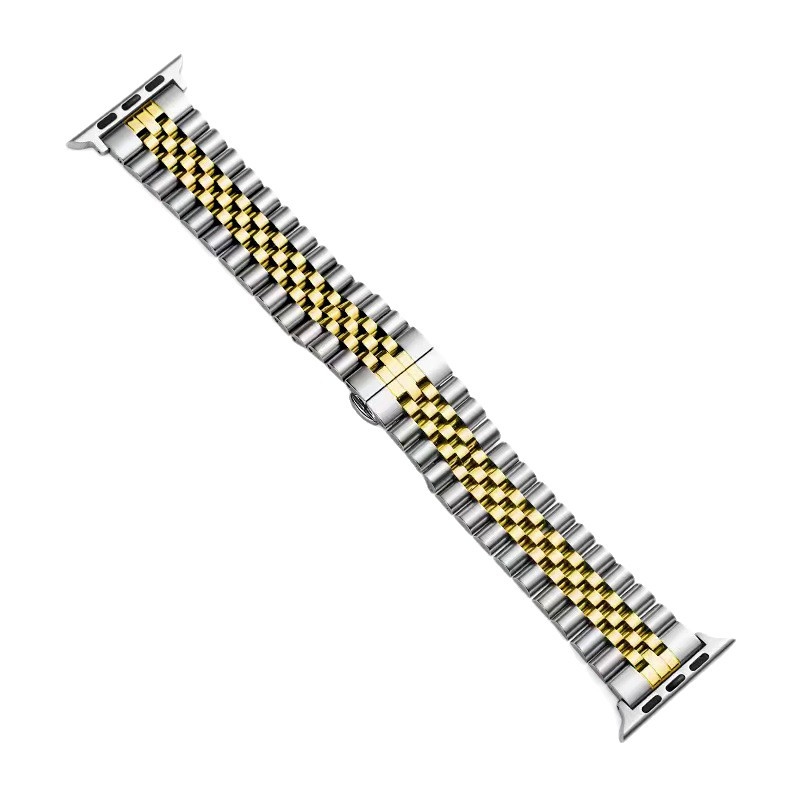 Nerūdijančio plieno laikrodžio dirželis su drugeliu sagtimi, suderinamas su Apple Watch Series 9, Huawei ir Samsung, jungties plotis 14/20/22 mm
