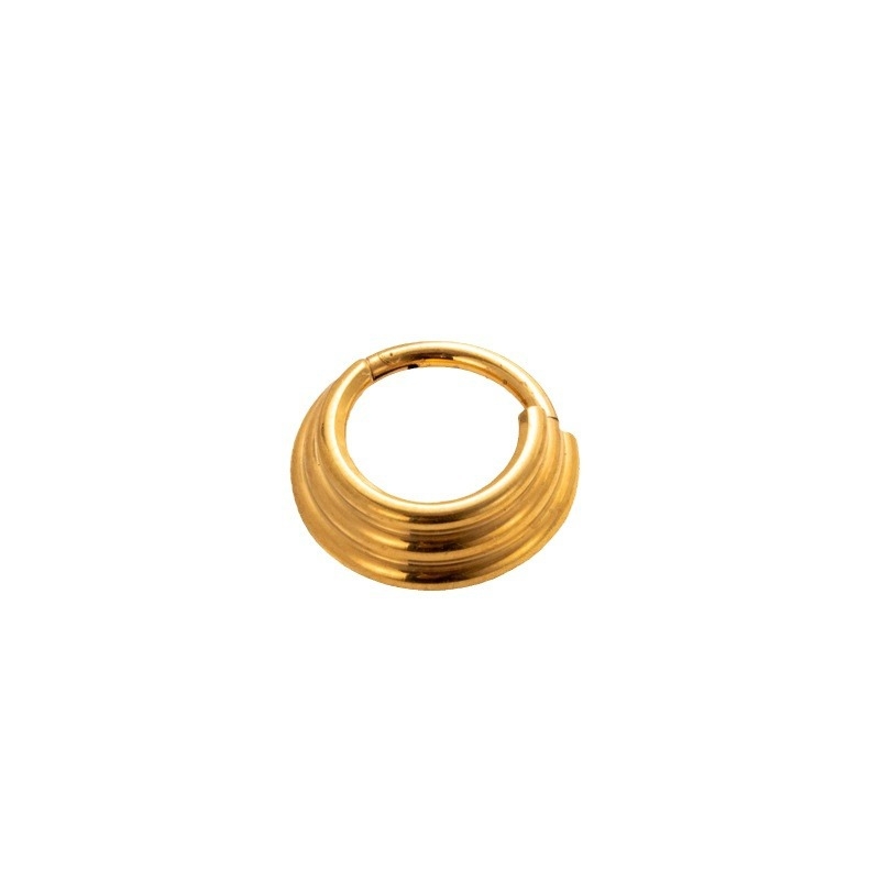 Inel nazal din oțel inoxidabil, unisex, placare electrochimică, stil geometric