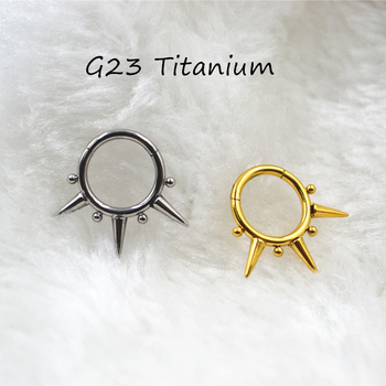 Inel nazal, septum, unisex (aliaj titan G23, placare electrolitică, la comandă)