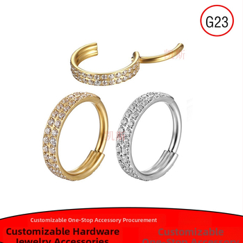 Inel nazal din aliaj de titan, cu dublu strat, formă U, zirconiu, inel circular, bijuterii piercing unisex