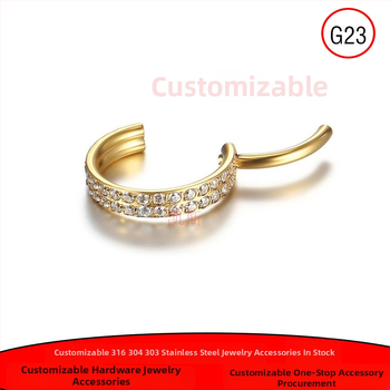 Inel nazal din aliaj de titan, cu dublu strat, formă U, zirconiu, inel circular, bijuterii piercing unisex