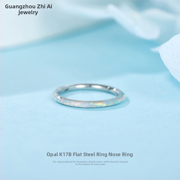 Inel nazal din oțel inoxidabil 316, formă geometrică, lucrat manual, unisex