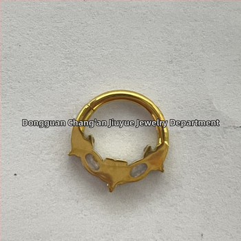 Inel nazal-cercei: aliaj de titan G23, stil unisex modern, design Bow Tie, cristal alb