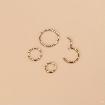 Inel nazal, geometric, metal, puritate PT850, placare electrolitică, stil unisex european-american