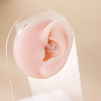 Inel nazal din titan cu zircon, inel închis, bijuterii piercing pentru femei