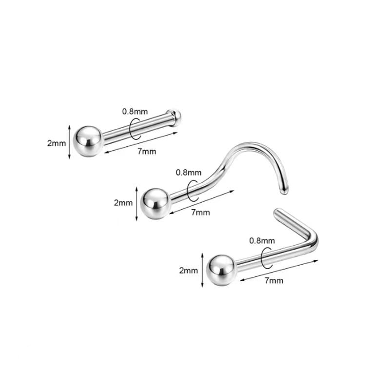 Inel nazal – stil non-mainstream, oțel inoxidabil, electroplacare, puritate 18K