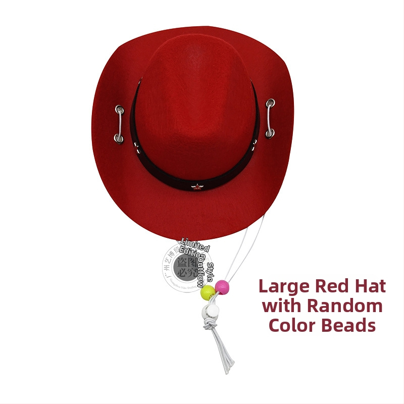 Augintinių žaislas: Kauboja skrybėlė katėms ir šunims, mini karoliukų skrybėlė, tinkama visoms sezonoms