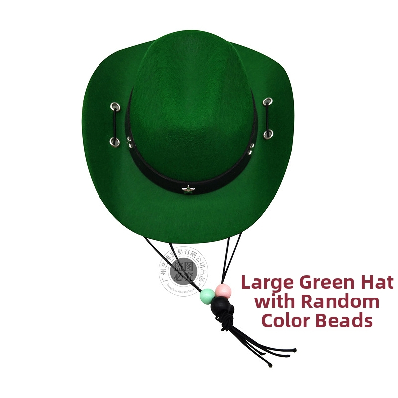 Augintinių žaislas: Kauboja skrybėlė katėms ir šunims, mini karoliukų skrybėlė, tinkama visoms sezonoms