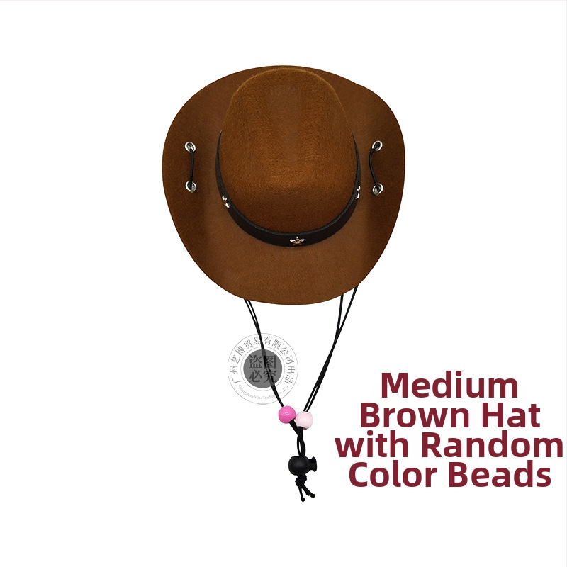 Augintinių žaislas: Kauboja skrybėlė katėms ir šunims, mini karoliukų skrybėlė, tinkama visoms sezonoms