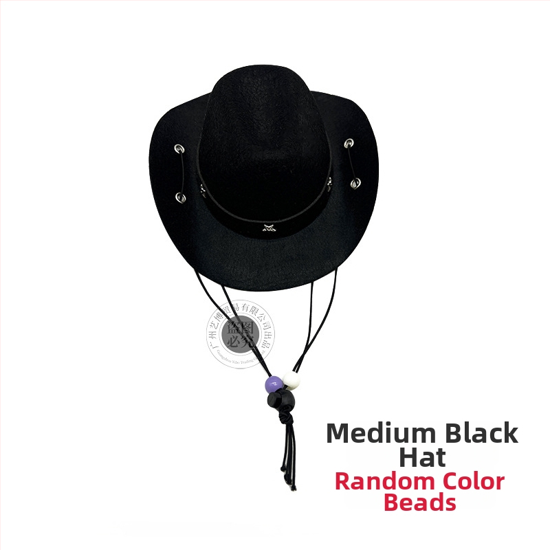 Augintinių žaislas: Kauboja skrybėlė katėms ir šunims, mini karoliukų skrybėlė, tinkama visoms sezonoms