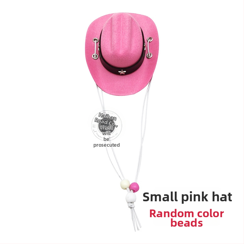 Augintinių žaislas: Kauboja skrybėlė katėms ir šunims, mini karoliukų skrybėlė, tinkama visoms sezonoms