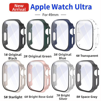 Apple Watch apsauginis dėklas su PC korpusu ir grūdinta plėve