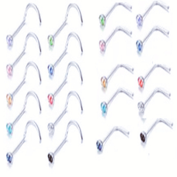 Autonomy bijuterii nazale din oțel inoxidabil – știfturi nazale unisex cu zirconiu artificial, placare electrolitică, personalizabile