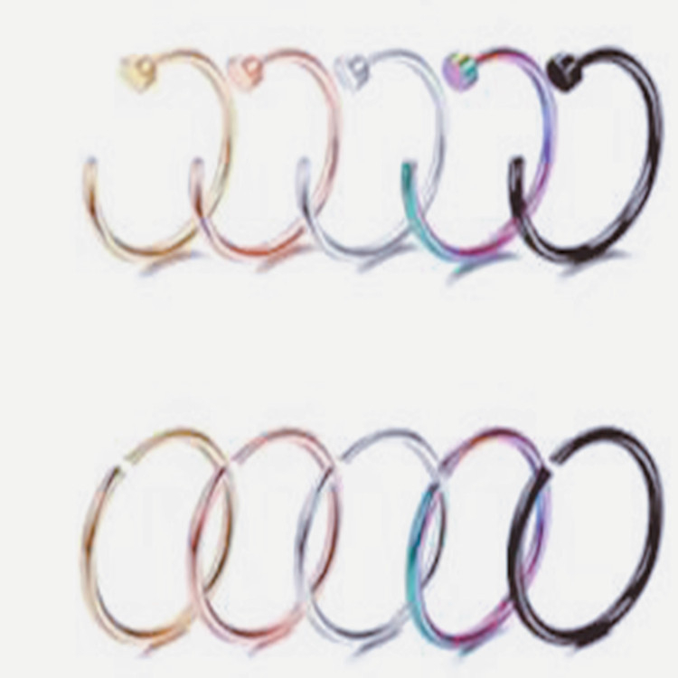 Autonomy bijuterii nazale din oțel inoxidabil – știfturi nazale unisex cu zirconiu artificial, placare electrolitică, personalizabile