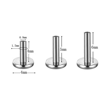 Implantacijos titano lydinio piercing papuošalai — vidinė spiralinė geometrinė adata, poliruotas paviršius, G23 titano grynumas