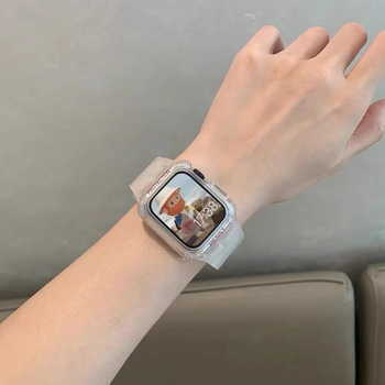 Защитен калъф за Apple Watch с интегриран дизайн на каишка, TPU материал, модерен стил