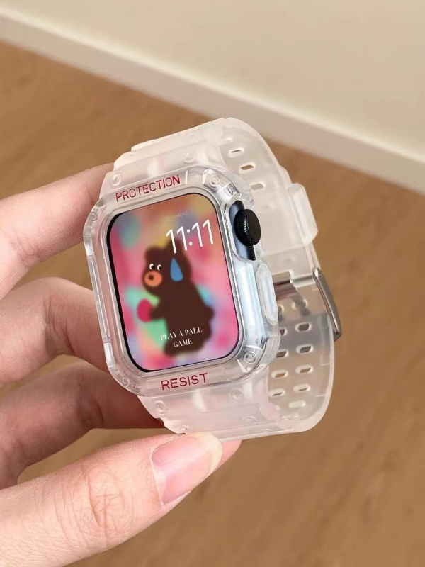 Защитен калъф за Apple Watch с интегриран дизайн на каишка, TPU материал, модерен стил