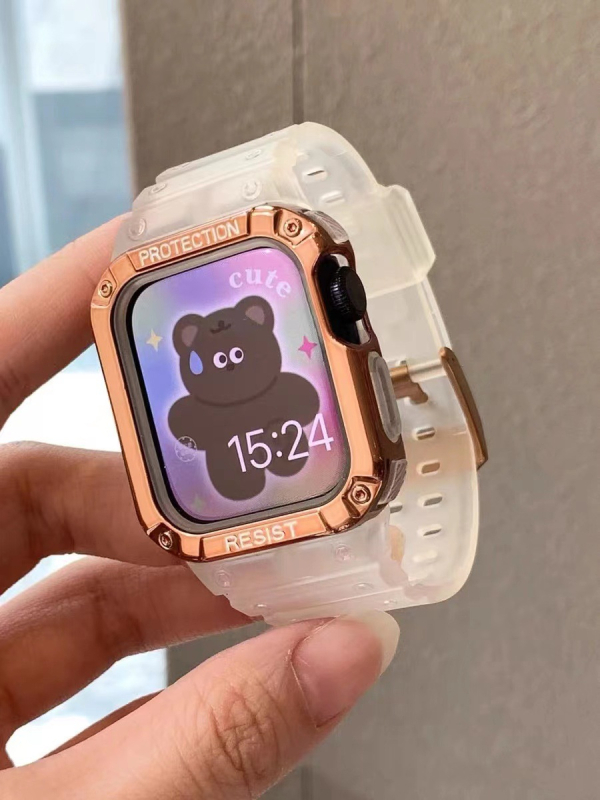 Защитен калъф за Apple Watch с интегриран дизайн на каишка, TPU материал, модерен стил