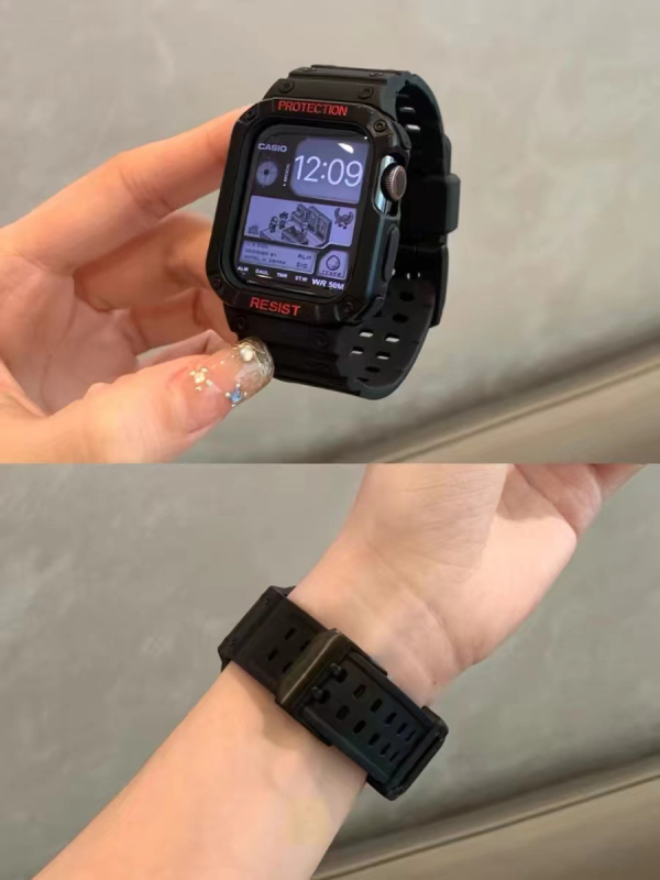 Защитен калъф за Apple Watch с интегриран дизайн на каишка, TPU материал, модерен стил