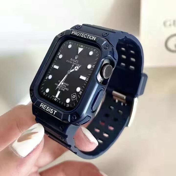 Защитен калъф за Apple Watch с интегриран дизайн на каишка, TPU материал, модерен стил