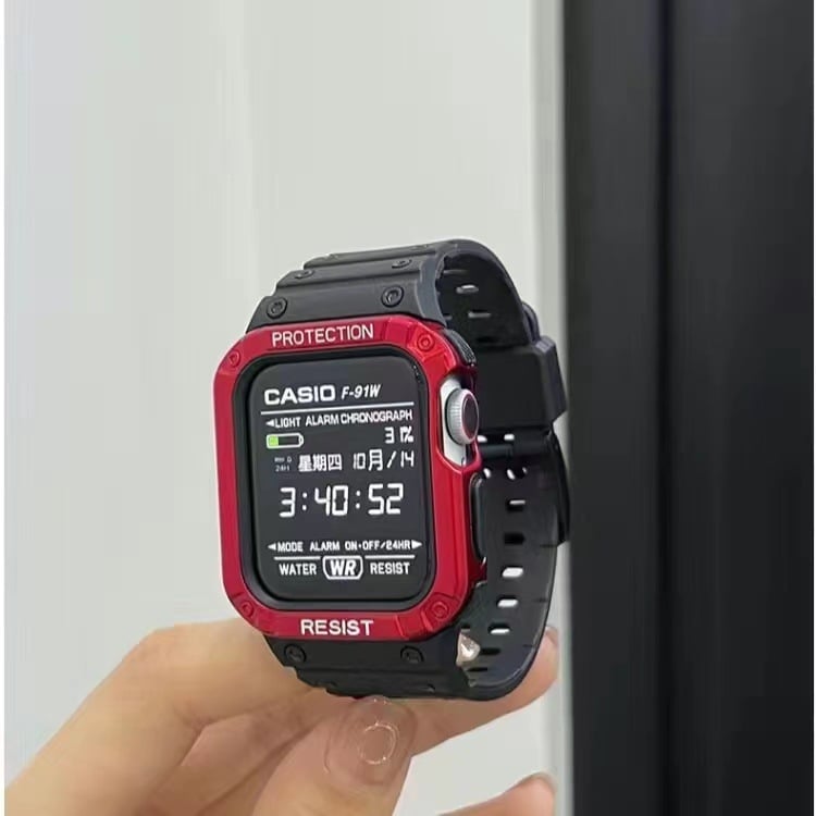 Защитен калъф за Apple Watch с интегриран дизайн на каишка, TPU материал, модерен стил