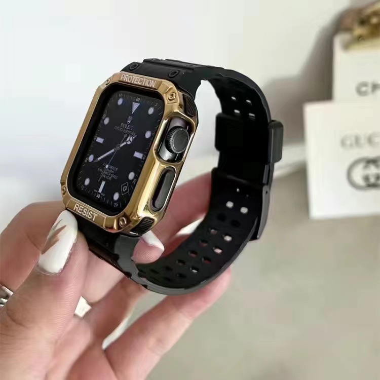 Защитен калъф за Apple Watch с интегриран дизайн на каишка, TPU материал, модерен стил