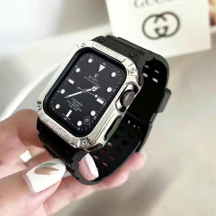 Защитен калъф за Apple Watch с интегриран дизайн на каишка, TPU материал, модерен стил