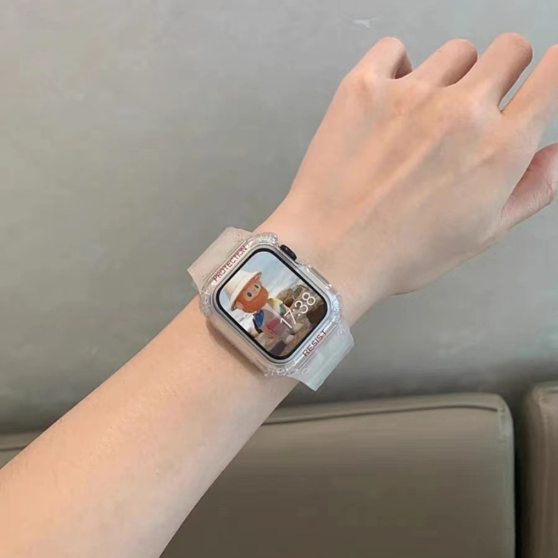 Защитен калъф за Apple Watch с интегриран дизайн на каишка, TPU материал, модерен стил