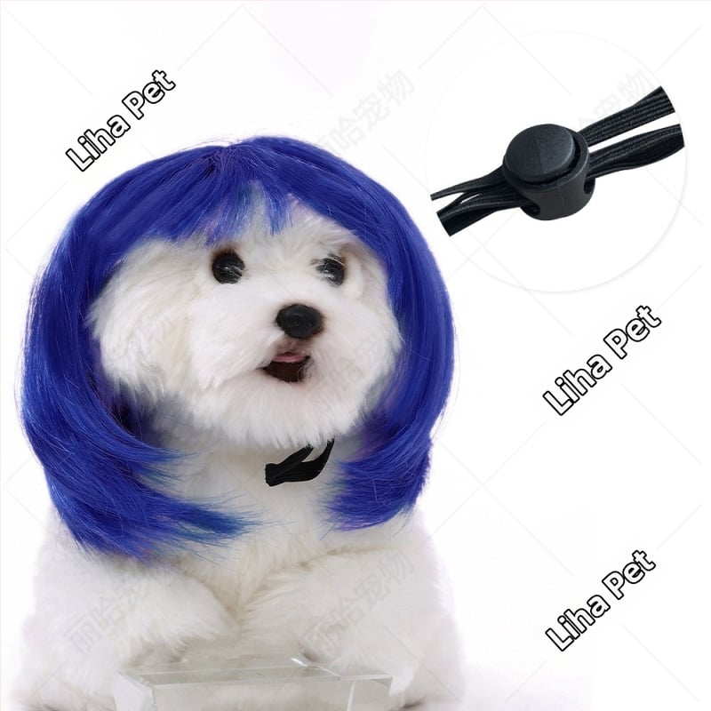 Liha Perucă pentru animale de companie (pisici și câini), stil desen animat, material: sârmă rezistentă la temperaturi înalte, utilizare universală