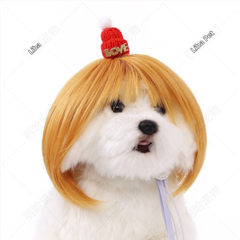 Liha Perucă pentru animale de companie (pisici și câini), stil desen animat, material: sârmă rezistentă la temperaturi înalte, utilizare universală