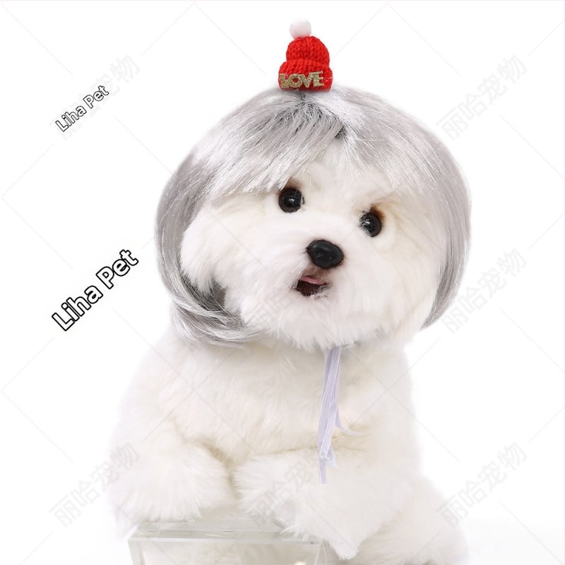 Liha Perucă pentru animale de companie (pisici și câini), stil desen animat, material: sârmă rezistentă la temperaturi înalte, utilizare universală