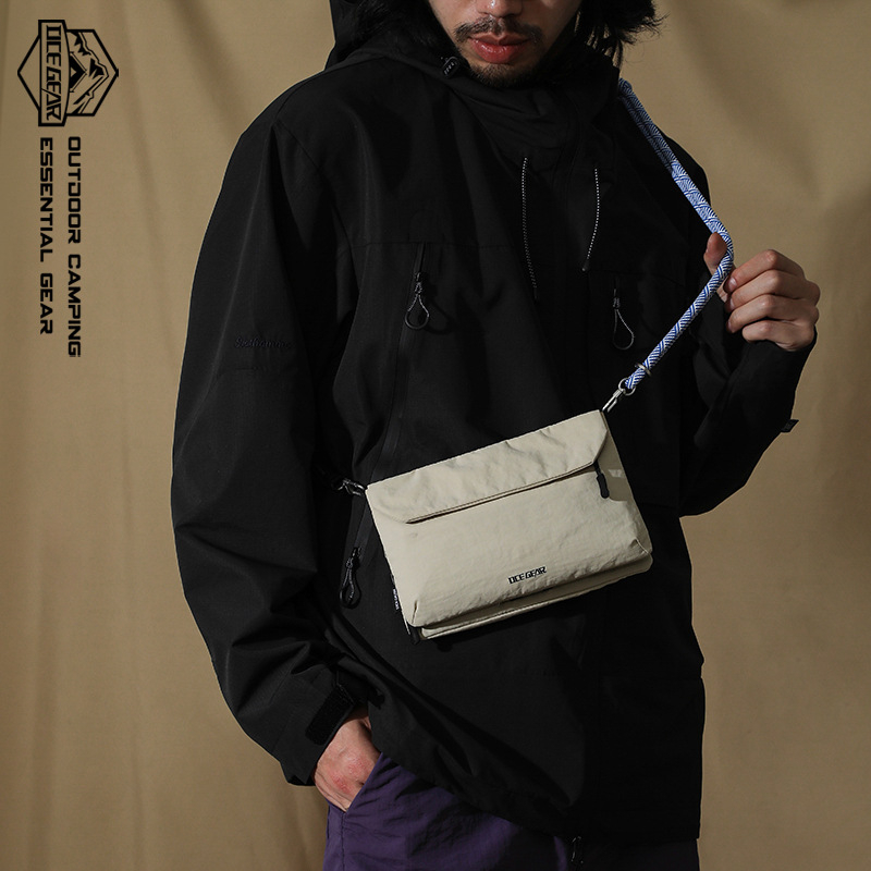 Geantă crossbody pentru documente bărbați – anti-furt, material PU, căptușeală din nylon, vară 2024