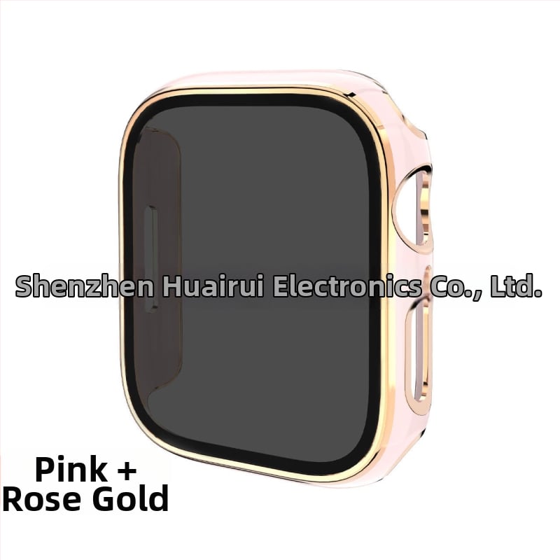 Apple Watch apsauginė dėžutė su privatumo apsauga ir PC korpusu su elektroplatinavimu