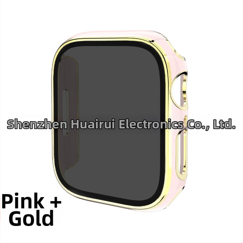 Apple Watch védőtok PC alapanyagból, magánéletvédelmi dizájnnal és elektroplatinált felülettel