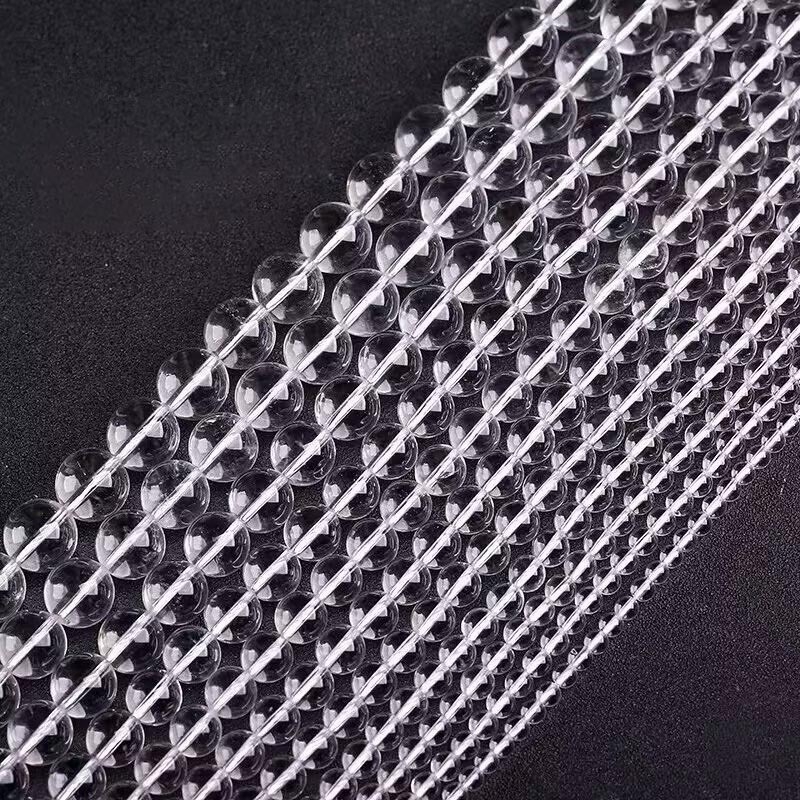 Prirodne bijele kristalne slobodne perle, 10 mm, polugotovi za DIY nakit, okrugli perli